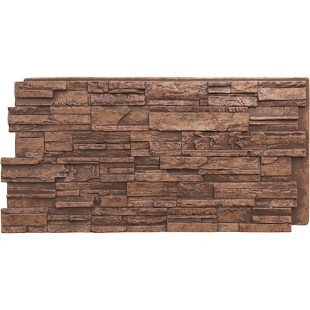 Ekena Millwork 48 5/8"W x 24 3/4"H x 1 1/4"D Cascade Stacked Stone, StoneWall Faux Stone Siding Panel, Sedona PNU24X48CASE